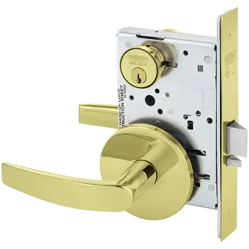 Mortise Lock Bright Brass