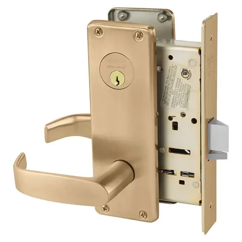 Mortise Lock Satin Bronze Clear Coated