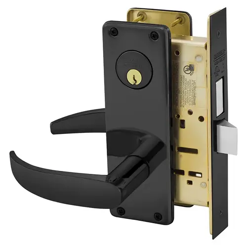 Mortise Lock Dark Oxidized Statuary Bronze Clear Coated