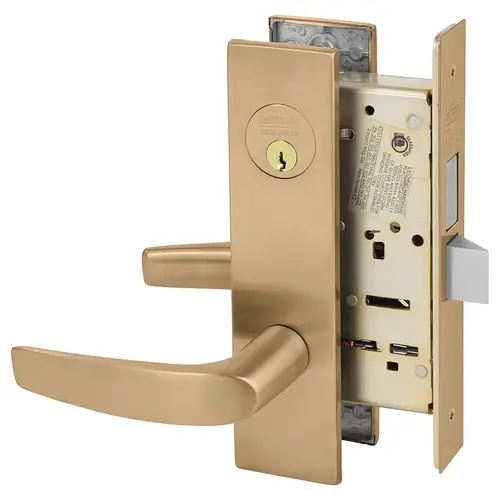 Mortise Lock Satin Bronze Clear Coated