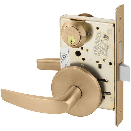 Mortise Lock Satin Bronze Clear Coated