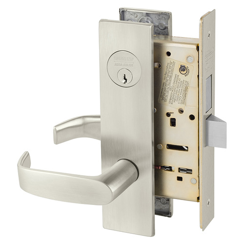 Mortise Lock Satin Nickel Plated Clear Coated