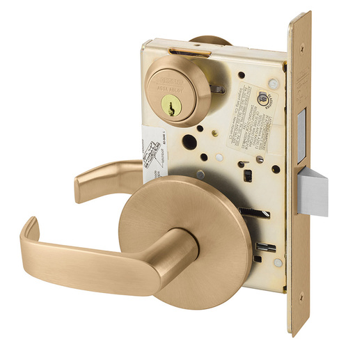 Mortise Lock Satin Bronze Clear Coated