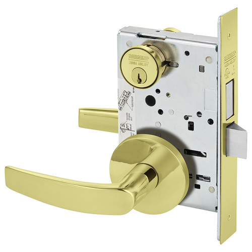 Mortise Lock Bright Brass