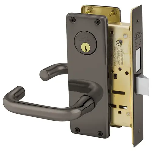 Mortise Lock Oxidized Satin Bronze Relieved Clear Coated