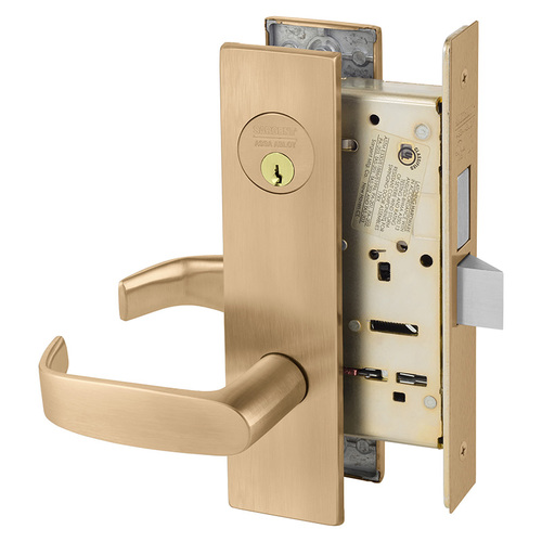 Mortise Lock Satin Bronze Clear Coated