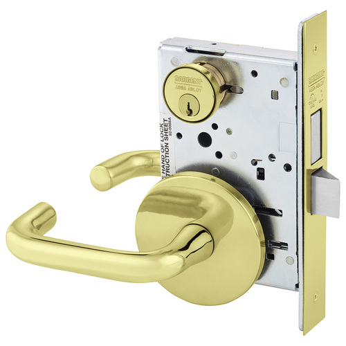 Mortise Lock Bright Brass