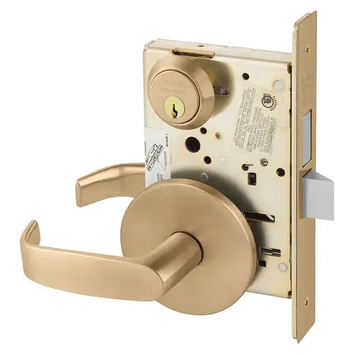 Mortise Lock Satin Bronze Clear Coated