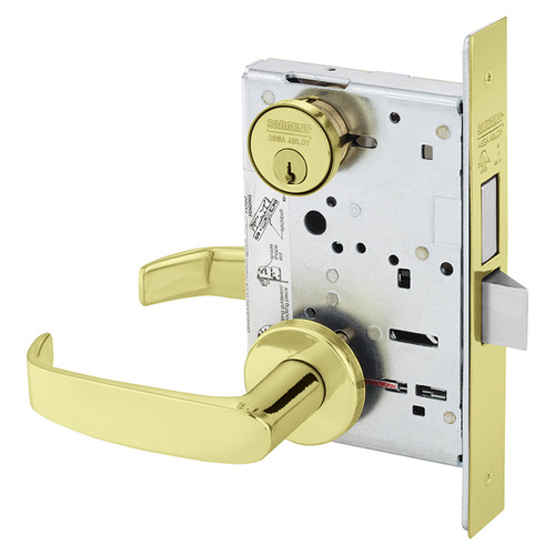 Mortise Lock Bright Brass