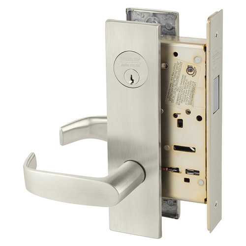 Mortise Lock Satin Nickel Plated Clear Coated