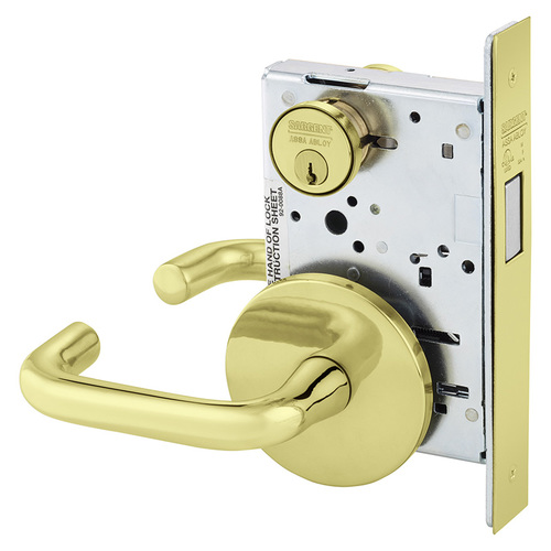 Mortise Lock Bright Brass