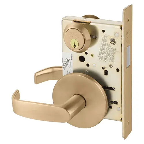 Mortise Lock Satin Bronze Clear Coated