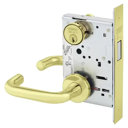 Mortise Lock Bright Brass