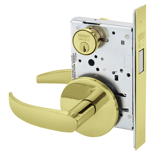 Mortise Lock Bright Brass