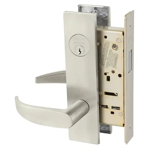 Mortise Lock Satin Nickel Plated Clear Coated