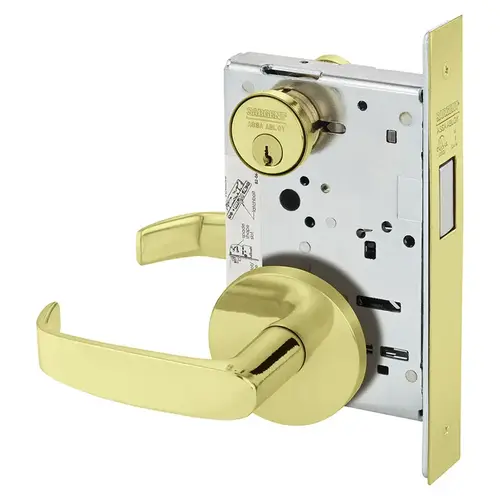 Mortise Lock Bright Brass