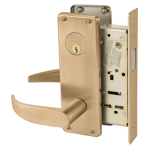 Mortise Lock Satin Bronze Clear Coated