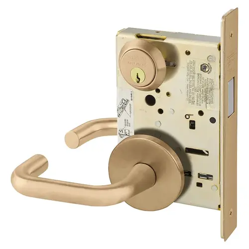 Mortise Lock Satin Bronze Clear Coated