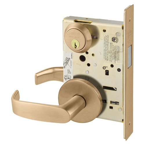 Mortise Lock Satin Bronze Clear Coated