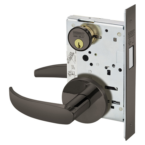 Mortise Lock Oxidized Satin Bronze Relieved Clear Coated