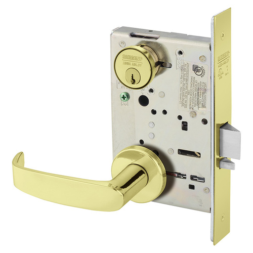 Mortise Lock Bright Brass