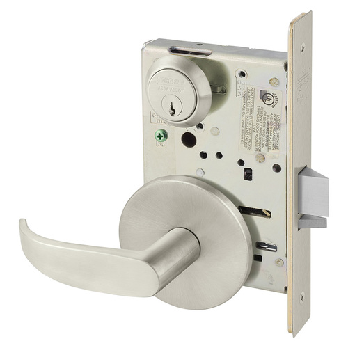 Mortise Lock Satin Nickel Plated Clear Coated