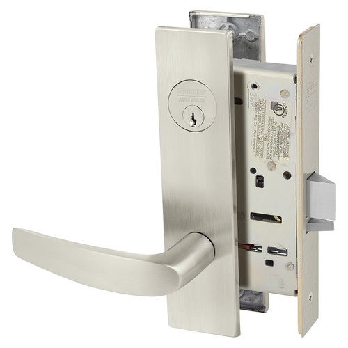 Mortise Lock Satin Nickel Plated Clear Coated