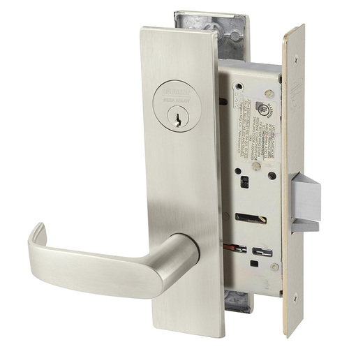 Mortise Lock Satin Nickel Plated Clear Coated