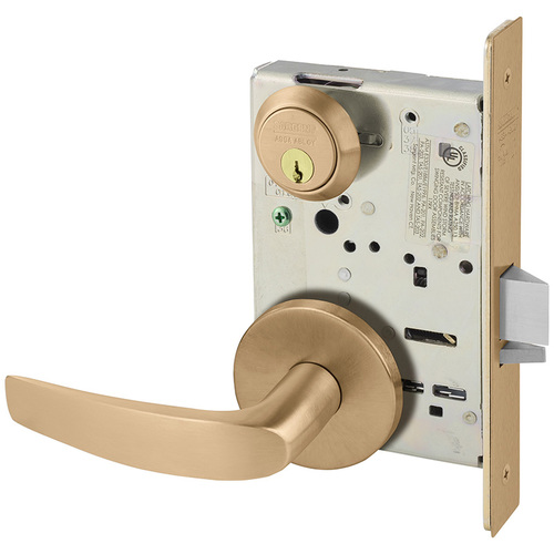 Mortise Lock Satin Bronze Clear Coated