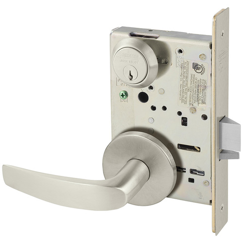 Mortise Lock Satin Nickel Plated Clear Coated