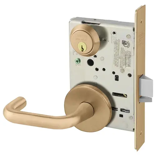 Mortise Lock Satin Bronze Clear Coated