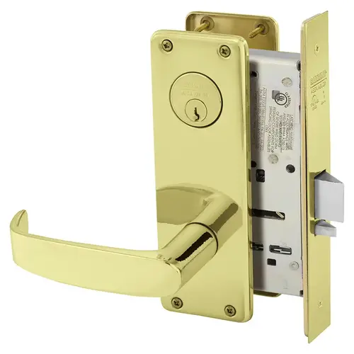 Mortise Lock Bright Brass