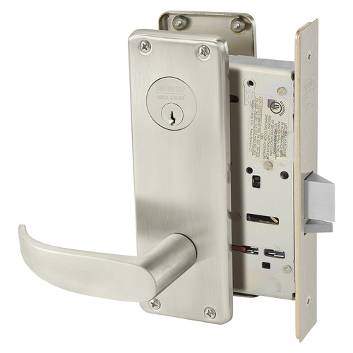 Mortise Lock Satin Nickel Plated Clear Coated