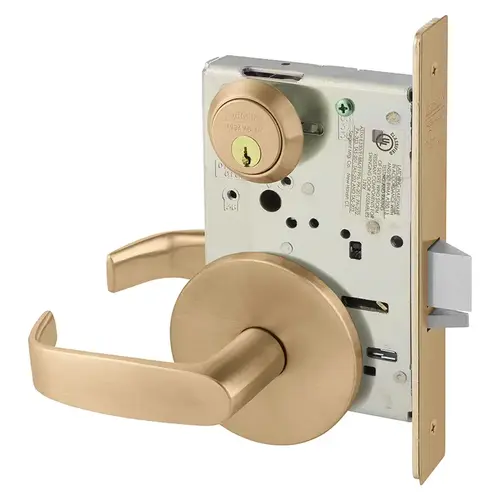 Mortise Lock Satin Bronze Clear Coated