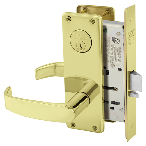 Mortise Lock Bright Brass