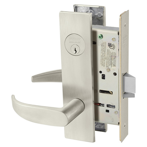 Mortise Lock Satin Nickel Plated Clear Coated