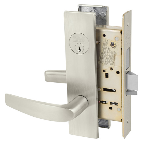 Mortise Lock Satin Nickel Plated Clear Coated