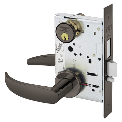 Mortise Lock Oxidized Satin Bronze Relieved Clear Coated