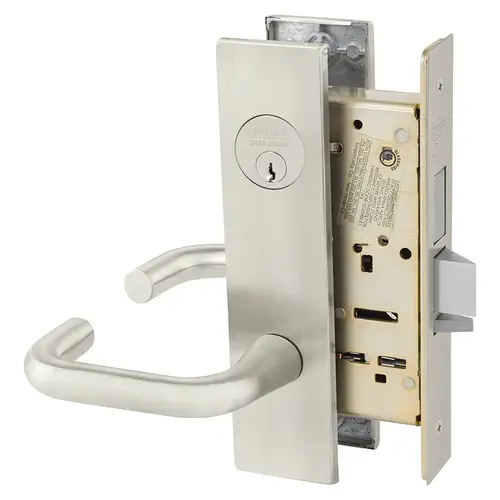 Mortise Lock Satin Nickel Plated Clear Coated