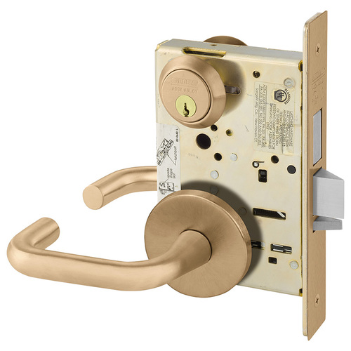 Mortise Lock Satin Bronze Clear Coated