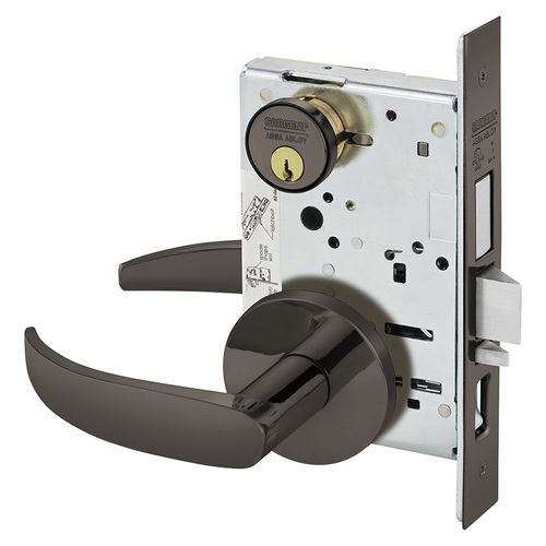 Mortise Lock Oxidized Satin Bronze Relieved Clear Coated