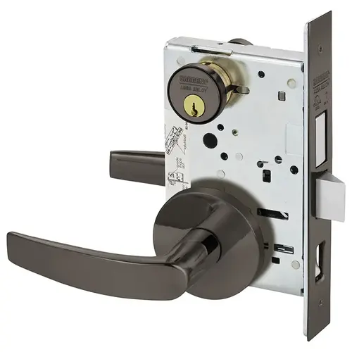 Mortise Lock Oxidized Satin Bronze Relieved Clear Coated