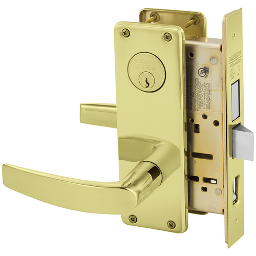 Mortise Lock Bright Brass