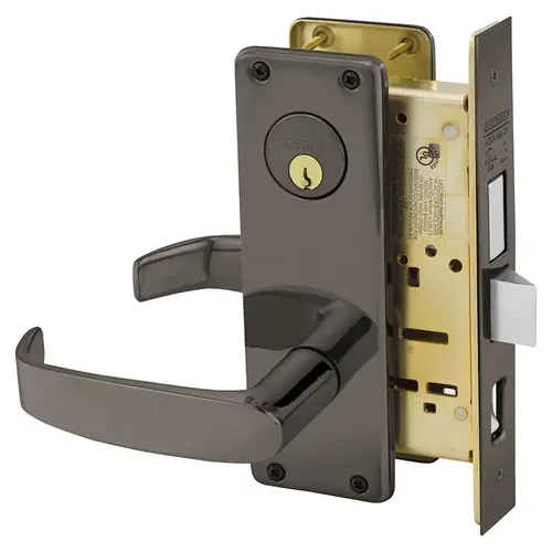 Mortise Lock Oxidized Satin Bronze Relieved Clear Coated