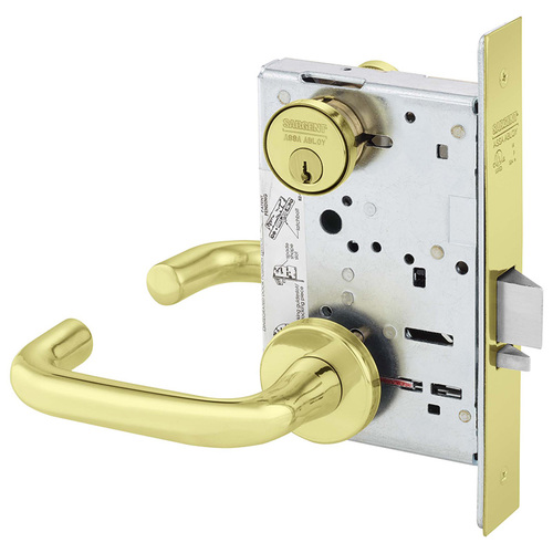 Mortise Lock Bright Brass