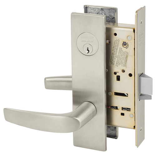 Mortise Lock Satin Nickel Plated Clear Coated