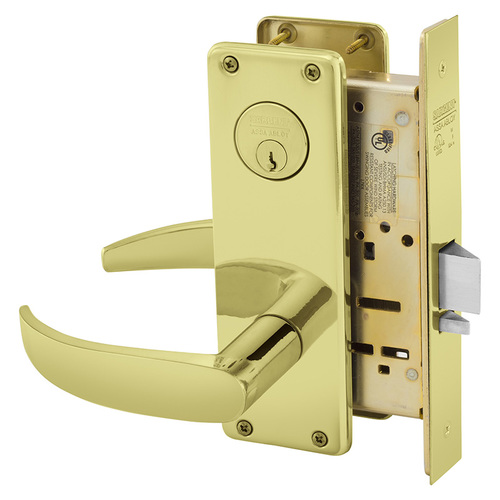 Mortise Lock Bright Brass