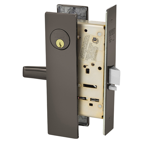 Mortise Lock Oxidized Satin Bronze Relieved Clear Coated