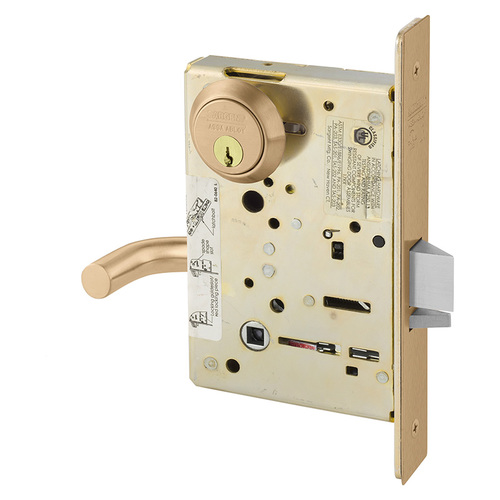 Mortise Lock Satin Bronze Clear Coated