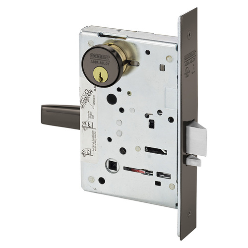 Mortise Lock Oxidized Satin Bronze Relieved Clear Coated